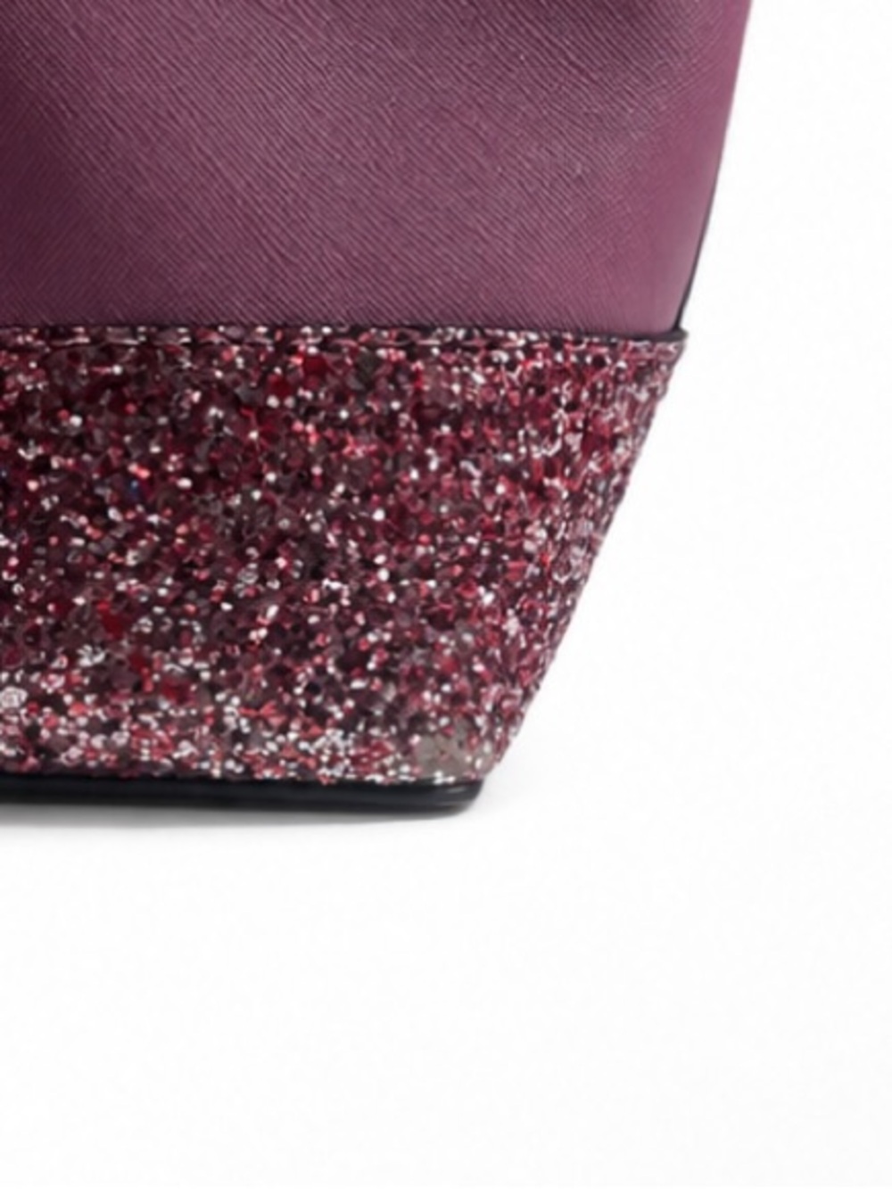 Kate Spade Small Pink Glitter Tote with Crossbody Strap - Picture 8 of 12